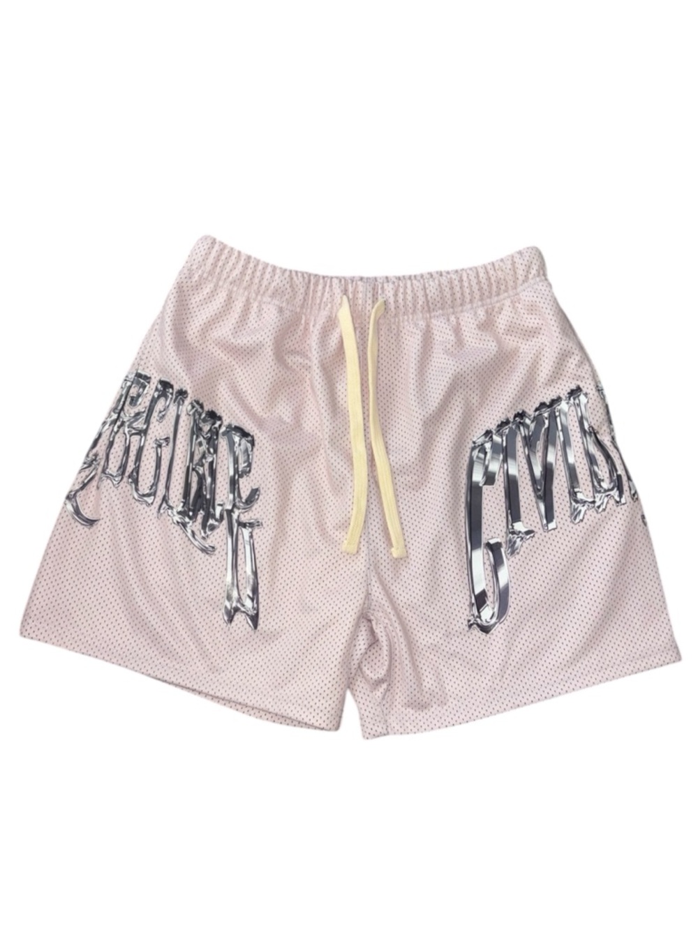 Civil Regime Shorts Mesh Light Pink Metallic Size Small